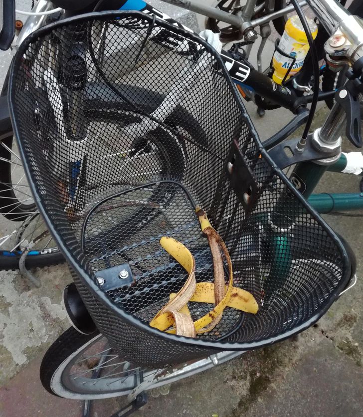 “Someone keeps using my bike as a trash bin.”