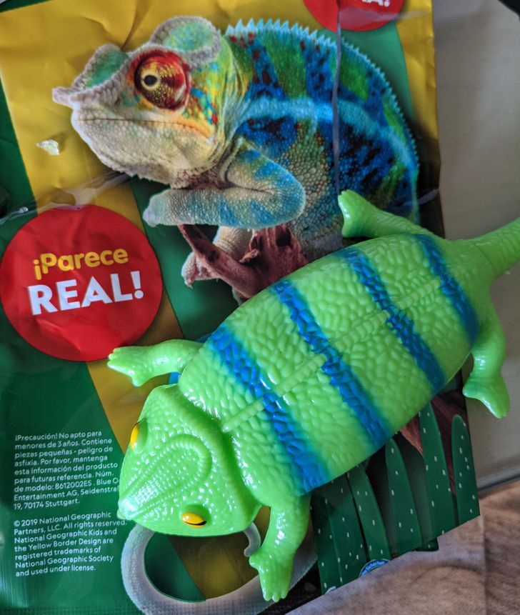 “This toy I bought for my son is advertised as looking realistic and you can’t see it until you open the package.”