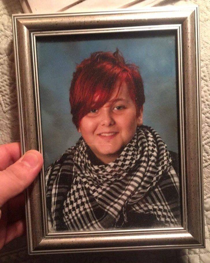 “My emo phase made me look like a 35 y/o mom. I’m a guy. Photo was taken when I was 13.”