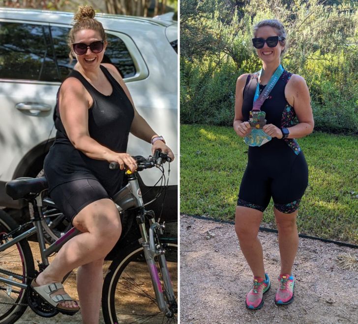 “A year and a half ago, I bought a bike and started riding it. Today, I finished my first sprint triathlon.”