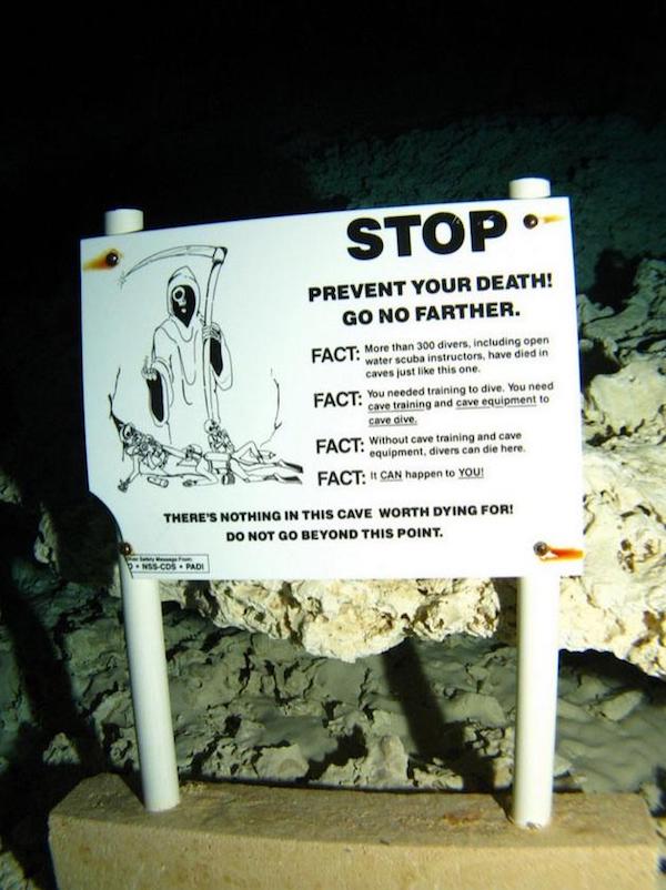 creepy and wtf pics - vortex spring - Stop Prevent Your Death! Go No Farther. Fact More than 300 divers, including open water scuba instructors, have died in caves just this one. Fact You needed training to dive. You need cave training and cave equipment 