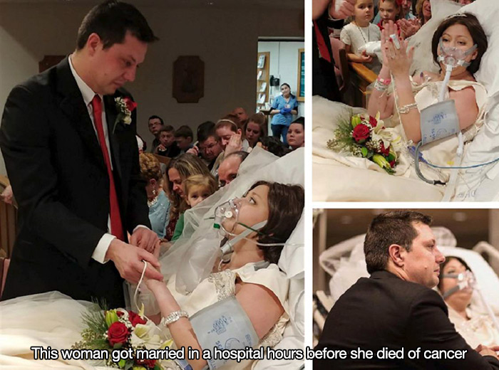 woman dies of breast cancer - This woman got married in a hospital hours before she died of cancer