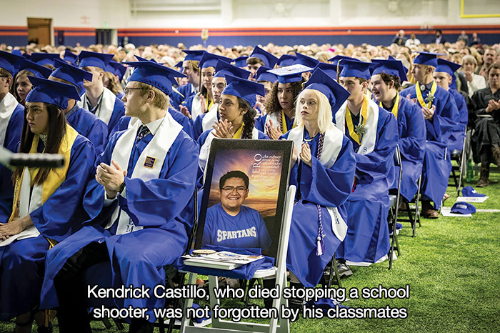 kendrick castillo school - . Spartans Kendrick Castillo, who died stopping a school shooter, was not forgotten by his classmates