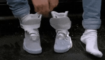 movie special effects - practical - CGI -nike air mag gif