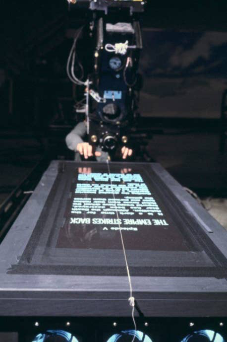 movie special effects - practical - CGI -star wars opening crawl filming - We Empire Strikes Back