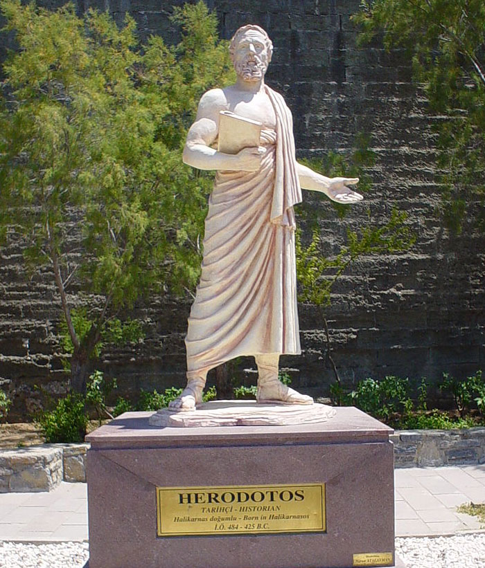 history - myths - misconceptions - facts - herodotus statue