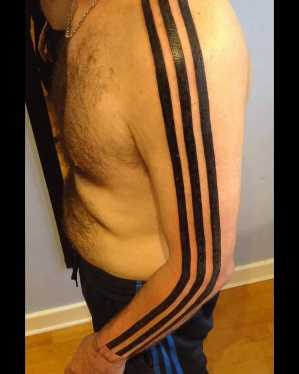 tattoo fails - stripes tattoo