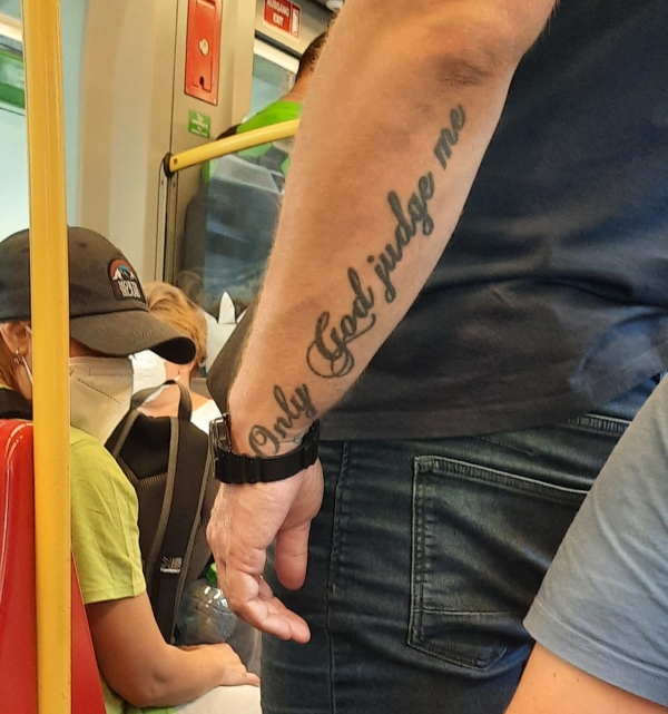 tattoo fails - tattoo - Only God judge me