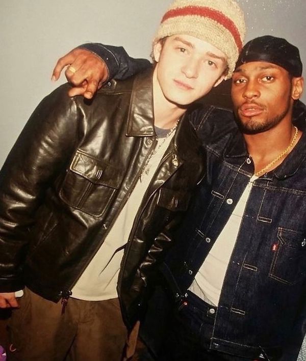 Justin Timberlake and D’Angelo in 2000.