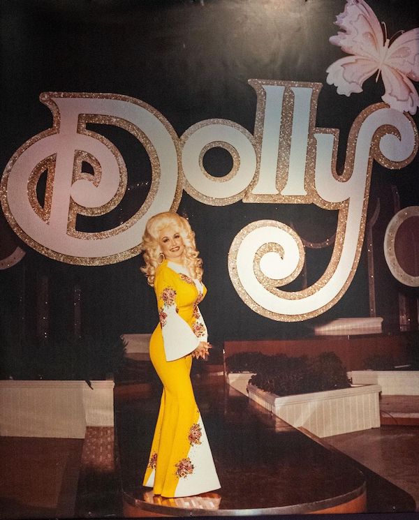 Dolly Parton on the set of Dolly in 1976.