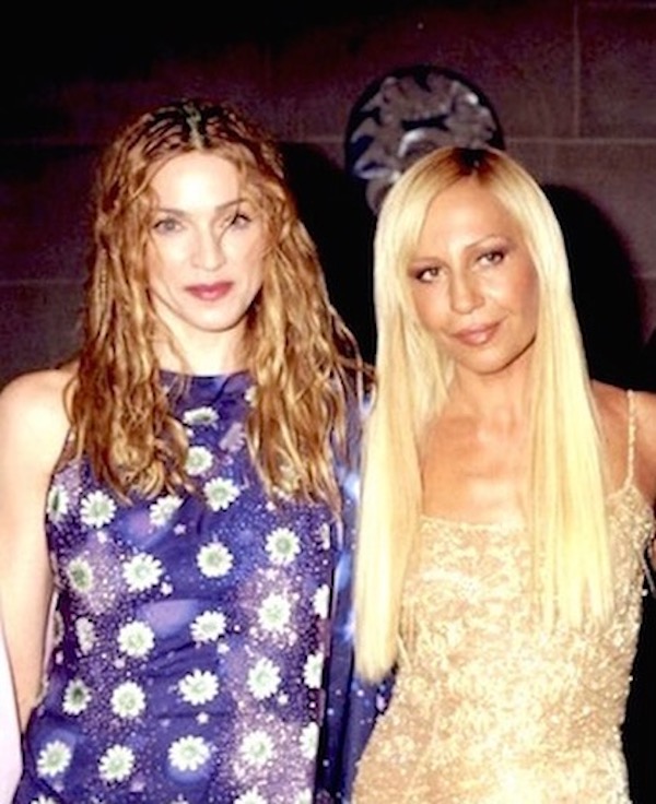 Madonna and Donatella Versace at the Met in 1997.