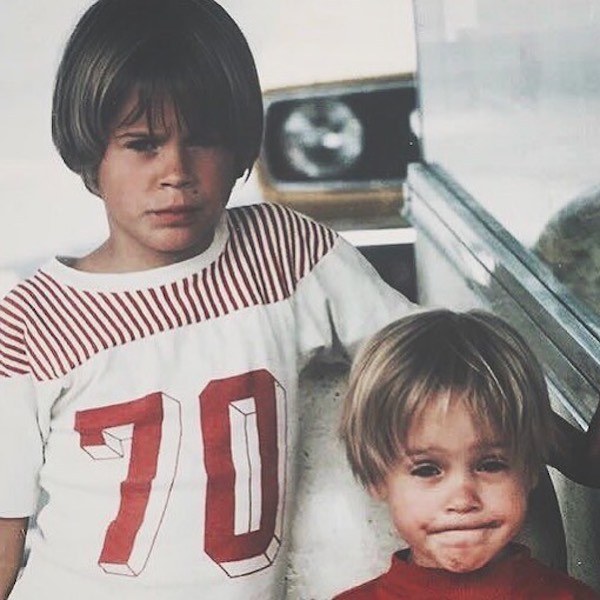 Rob Lowe and his younger brother Chad as kids.