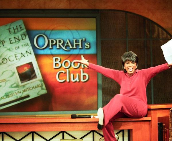 Oprah Winfrey in the early days of her book club in 1997.