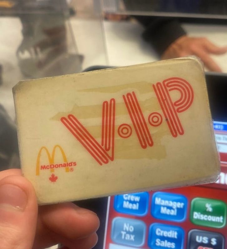 cool and fascinating things - Vip McDonald's Crew Meal Manager Meal Discount No Tax Credit Sales Us $