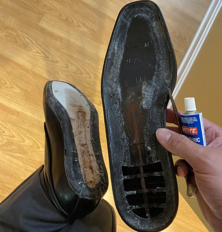 “My shoe decided to fall apart before my wedding.”