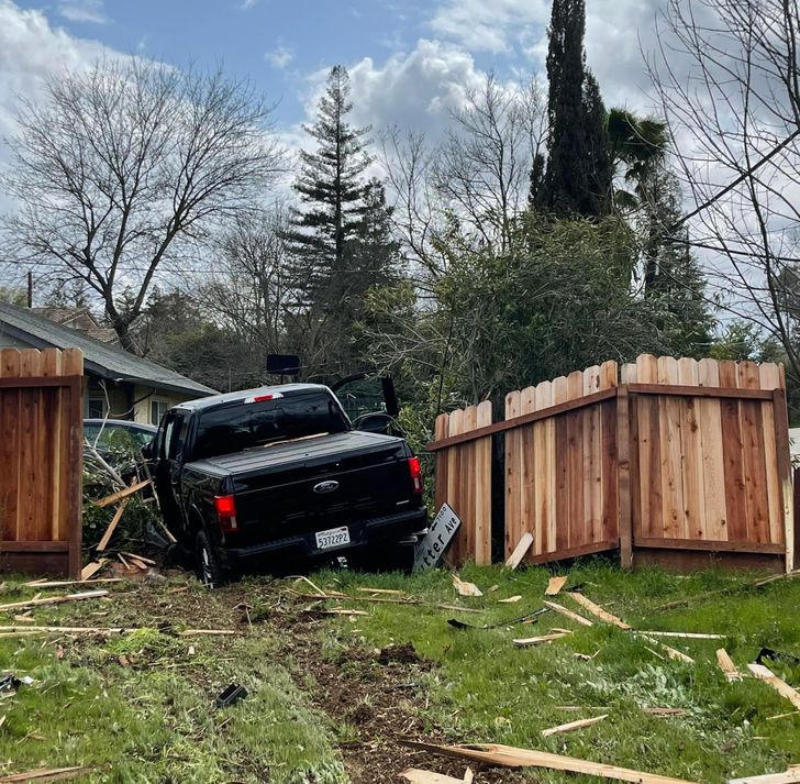 “Right after finishing our fence, someone plowed through it going 80 mph.”