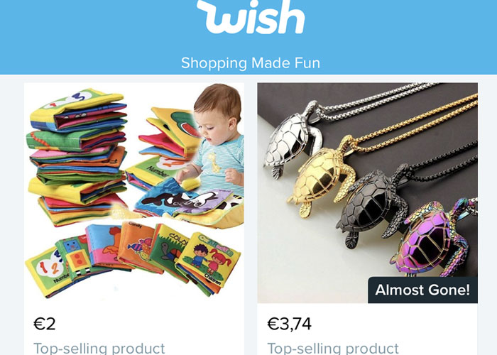 scams - cons - watch out for - wish app - wish Shopping Made Fun Our Almost Gone! 2 3,74 Topselling product Topselling product