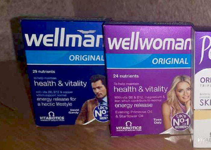 scams - cons - watch out for - wellmar wellwoman Po Original Original Or Triri 29 nutrients to optimian health & vitality with vit. B6, B12 a copper Wtv oport ved energy release for a hectic lifestyle David 24 nutrients To help maintain health & vitality 