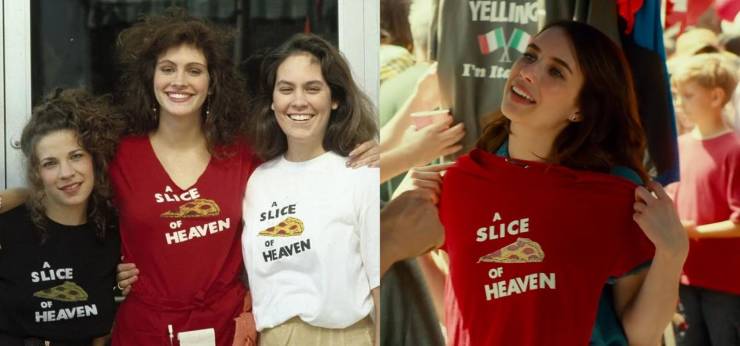 easter eggs - movies - famous films - mystic pizza - Yelling In It Slice Slice Of Heaven Slice Of Heaven Suice Of Heaven Of Heaven