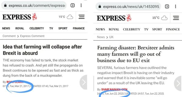 things that aged poorly - daily express - 3 express.co.uknewsuk1453095. express.co.ukcommentexpressi Express 15C Express 15C Finance News Royal Celebrity Tv Sport Comment > Express Comment Idea that farming will collapse after Brexit is absurd The economy