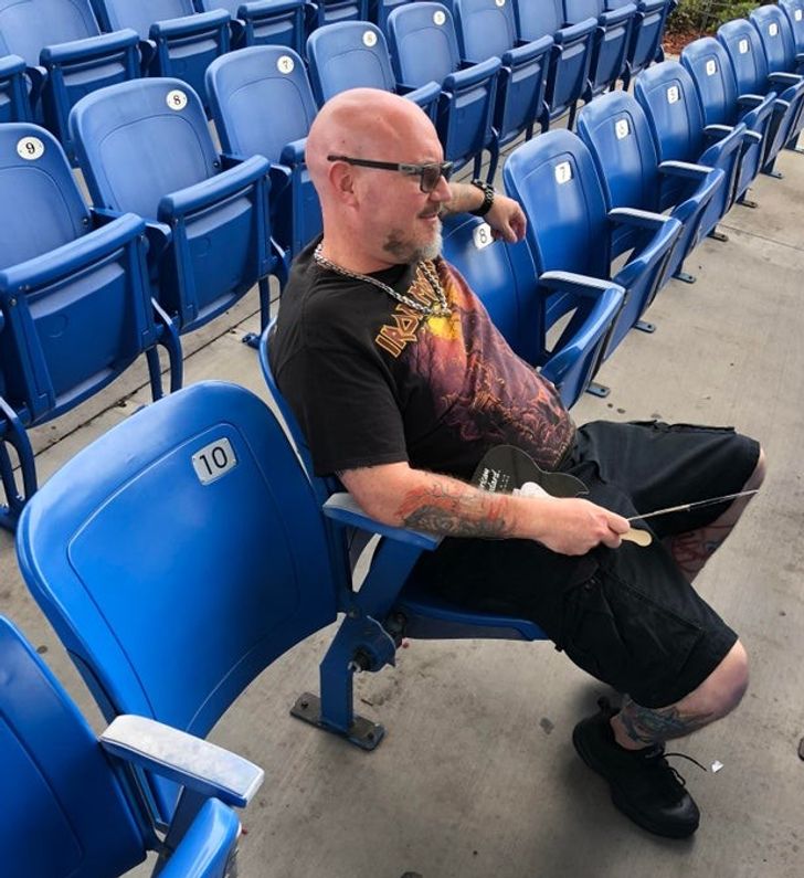 ’’I bought tickets for my dad and me to see a concert, and this is my seat.’’