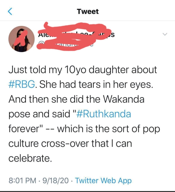 Liars Called out  - point - Tweet Ate. S 1 Gu Just told my 10yo daughter about . She had tears in her eyes. And then she did the Wakanda pose and said " forever" which is the sort of pop culture crossover that I can celebrate. 91820 Twitter Web App