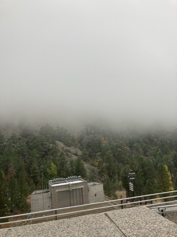 “My parents parents are on a cross country road trip. Mount Rushmore was on their list to see, this was the view.”