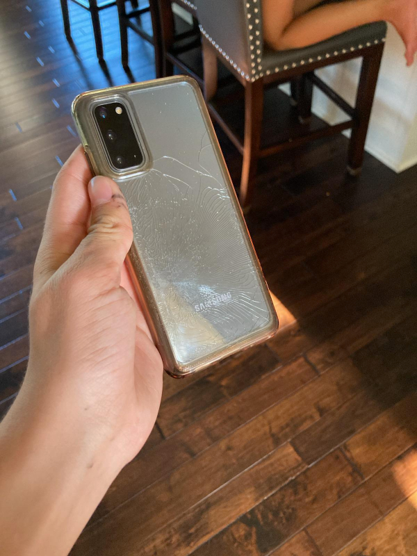 “Dropped my phone from less than a foot in the air. $100 to replace.”