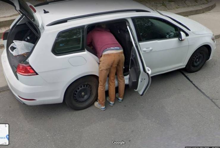 “I was browsing Google Street View today and found this.”