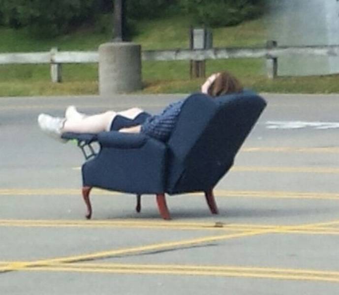 “She was just taking a nap in the grocery store parking lot.”