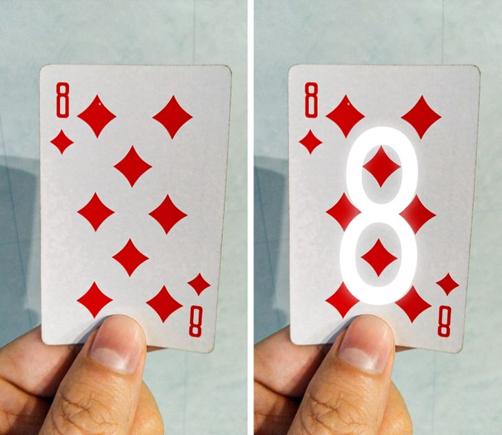 How old were you when you found out that in the center of any cards with an, there’s a silhouette of the number 8?