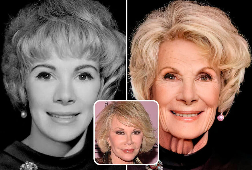 celebrities - without plastic surgery - joan river before and after