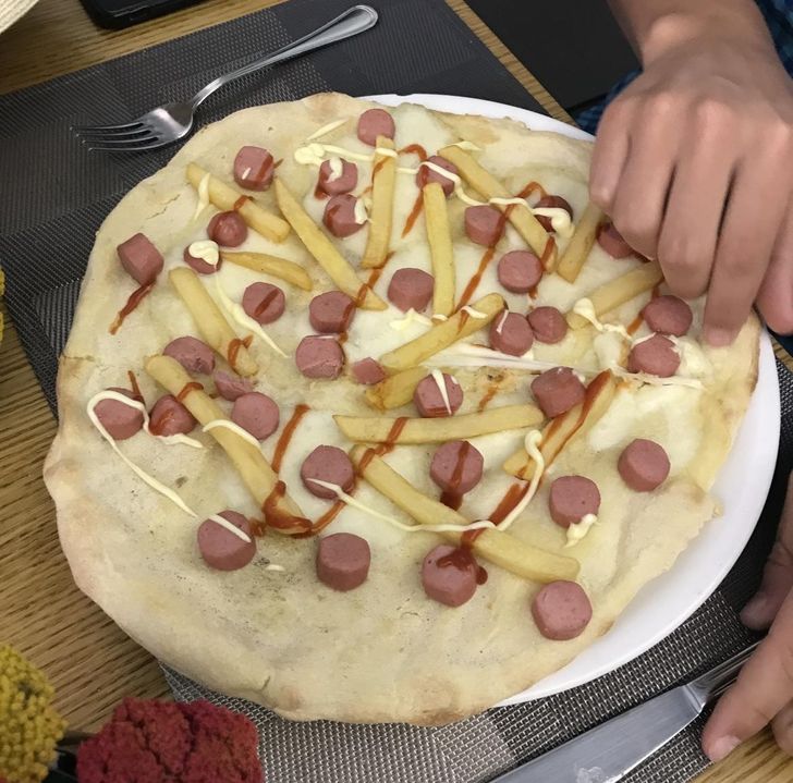 “My brother got this pizza in Rome, Italy...”
