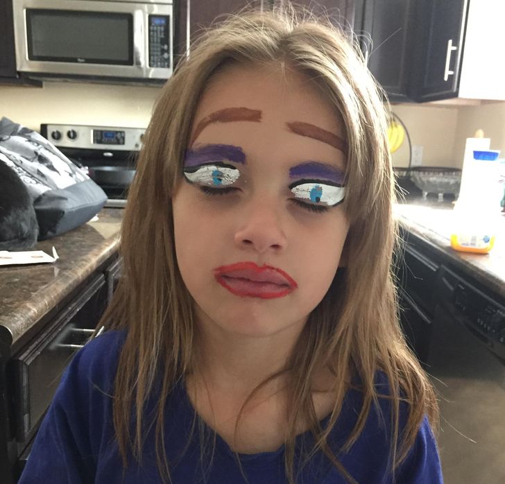 “My daughter got her face painted (by an actual adult). She was very offended that I couldn’t tell she was ’Elsa from Frozen.’”