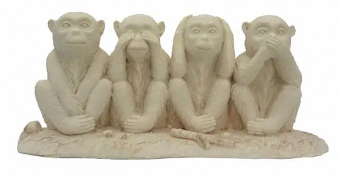 "Most people know the three wise monkeys. See no evil. Hear no evil. Speak no evil. But originally there's four, which is do no evil."