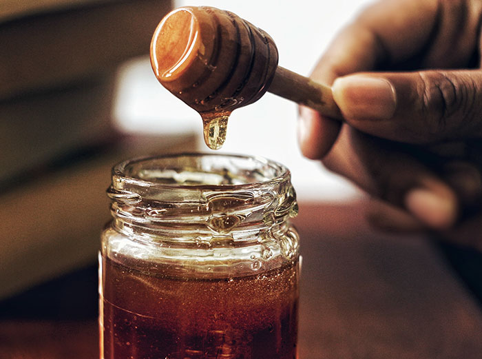 "If you've heard somebody say honey never goes bad, it doesn't because there's not enough water in the honey for microorganisms to live on."