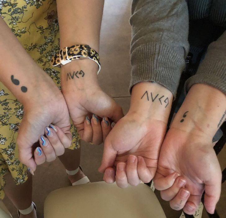 “I was at a wedding and met a woman with the same wrist tattoos as me.”