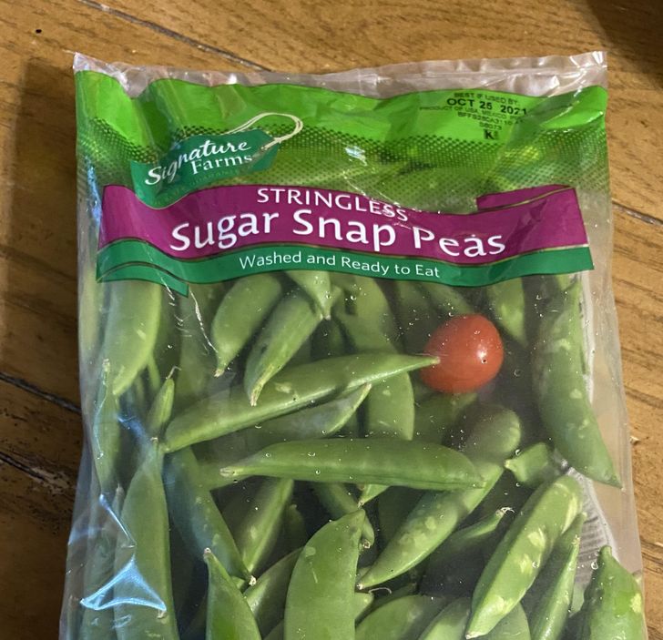 “There was a single tomato in my sugar snap peas bag.”