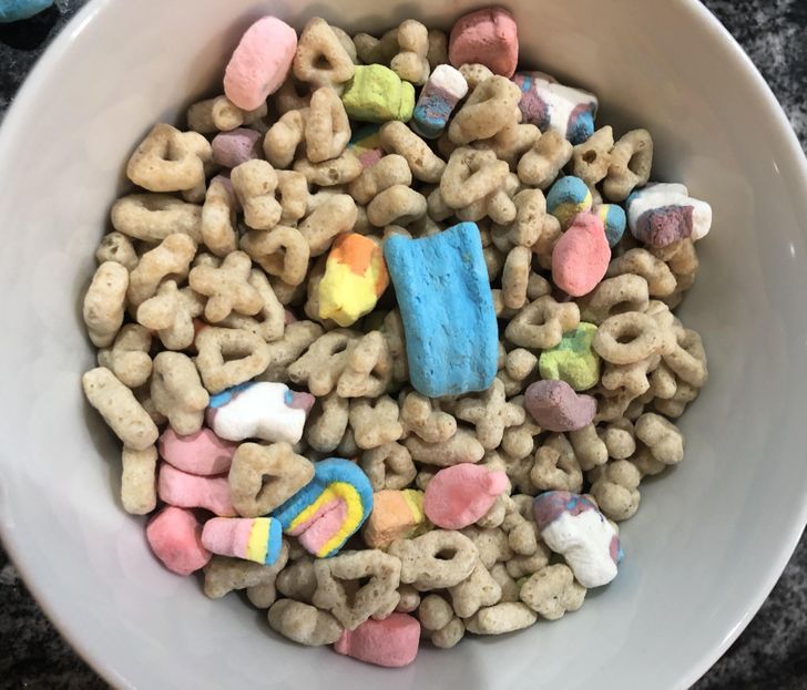 “A huge marshmallow in my Lucky Charms”