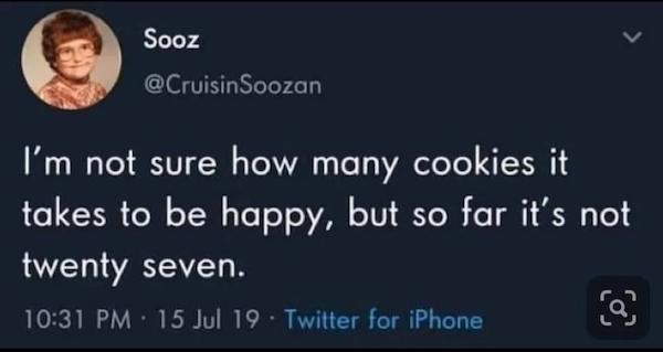 lose interest fast twitter quotes - Sooz I'm not sure how many cookies it takes to be happy, but so far it's not twenty seven. 15 Jul 19 Twitter for iPhone .
