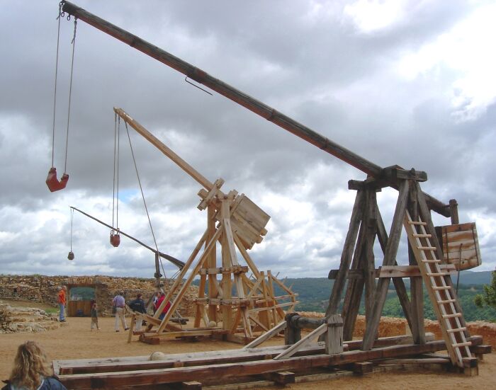 During the siege of Tenochtitlan, the conquistadors built a trebuchet. However, the conquistadors, being an exploratory expedition, had not brought any military engineers with them. So they winged it. Surprisingly, they did build a trebuchet, which fired exactly one shot, directly upwards, which promptly came down and smashed the trebuchet. This event is chronicled in both the journals of the conquistadors present as well as the Aztec records.