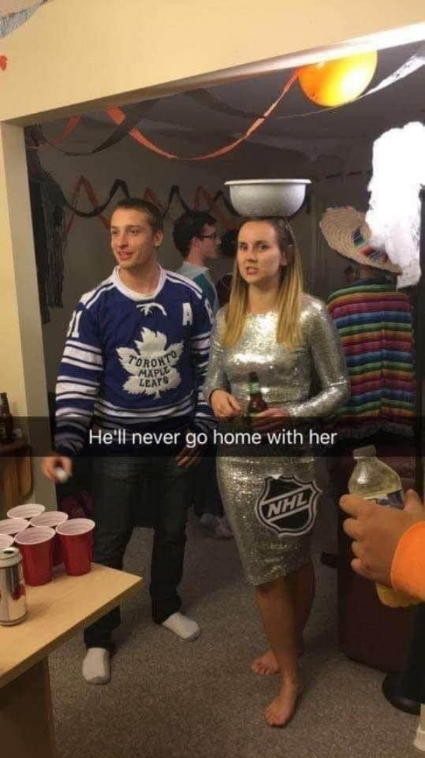 funny memes - toronto maple leafs memes - Ponow Aut Lea He'll never go home with her Nhl