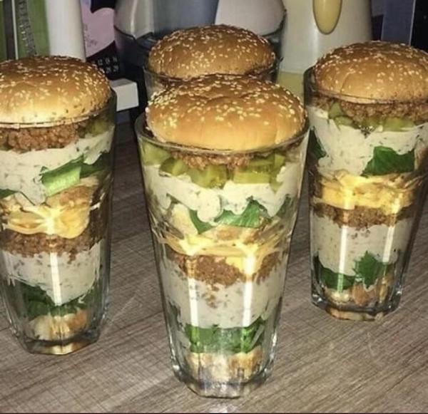 burger in a cup