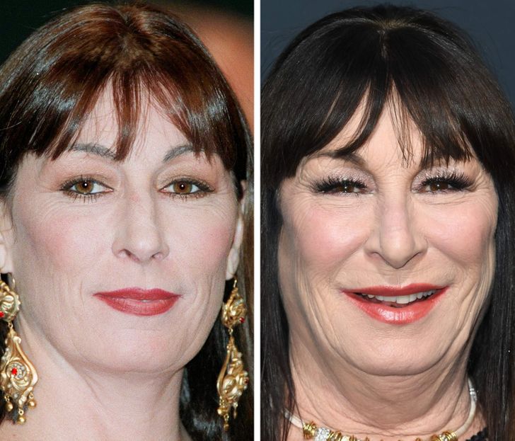 Anjelica Huston (45 and 67 years old)