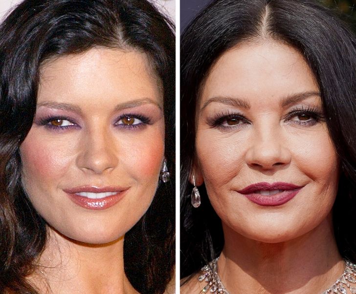 Catherine Zeta-Jones (35 and 51 years old)