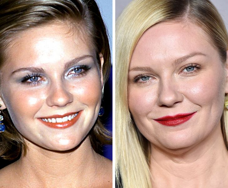 Kirsten Dunst (18 and 37 years old)