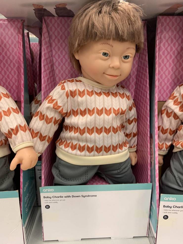 fascinating photos -down syndrome doll reddit - Bat G anico Baby Charlie with Down Syndrome teme du anko Baby Charli toke me wherever yo soft and cuddly