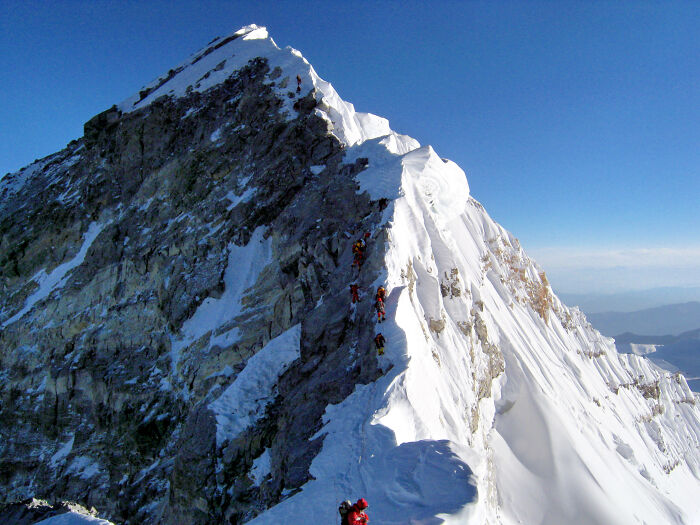 Mount Everest is covered in frozen corpses because removing them is very unsafe and time consuming. They are easily viewed from the climbing routes and some are used as trail markers.