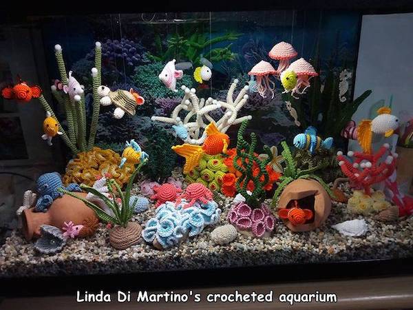 wins - wholesome - ftw- crochet aquarium