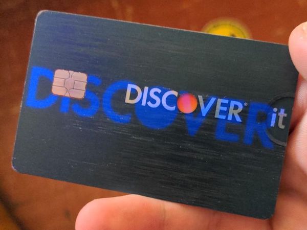 There’s a hidden Discover logo on this credit card that only appears under UV light.